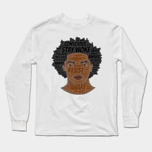 Black Strong Woke Melanin King Long Sleeve T-Shirt